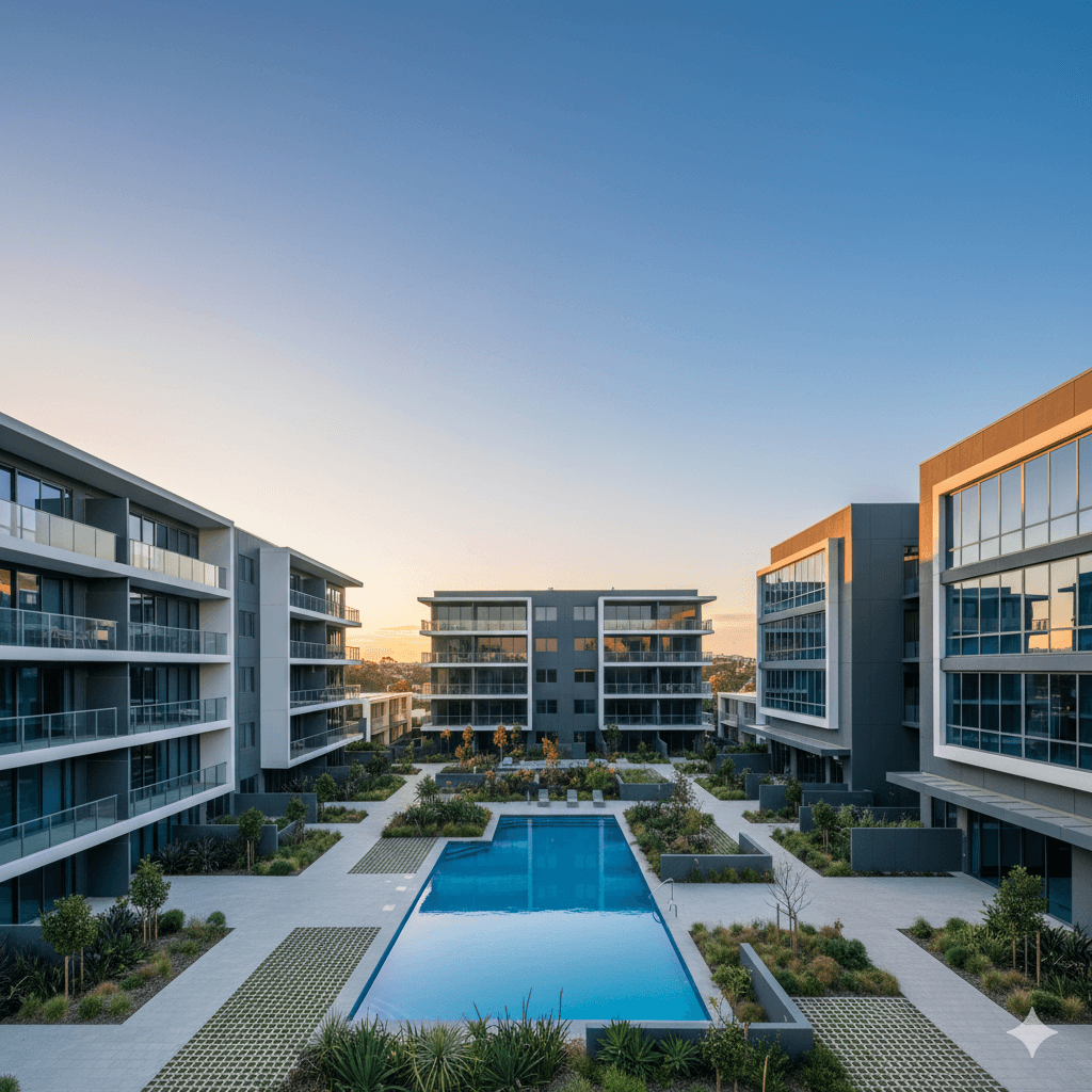 Modern residential and commercial buildings maintained by Florence Property Services